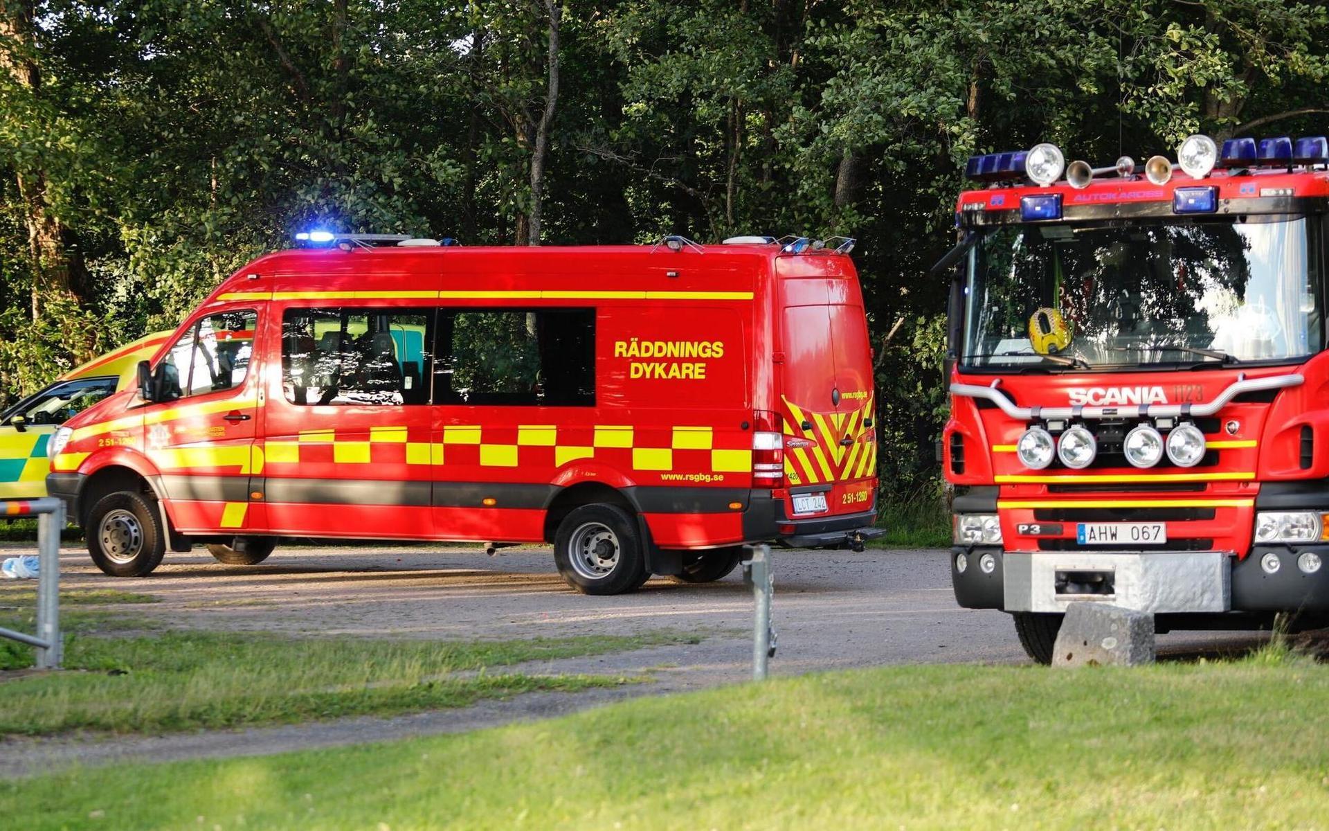 Ett stort räddningspådrag larmades efter en olycka med vattenskoter i Lerums kommun under torsdagskvällen.